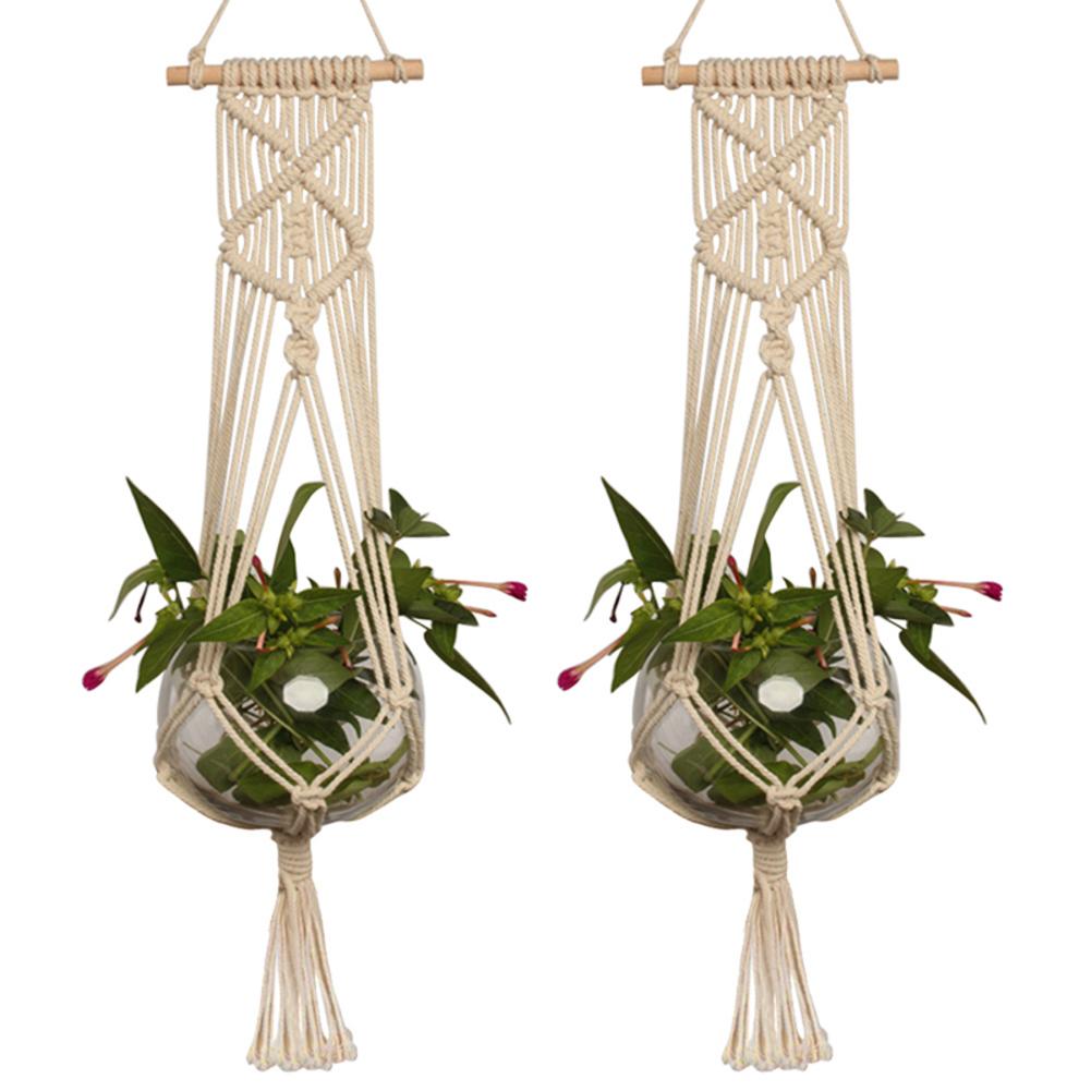 Eco DIY Macrame Plant Hanger Kit - Mossy Green