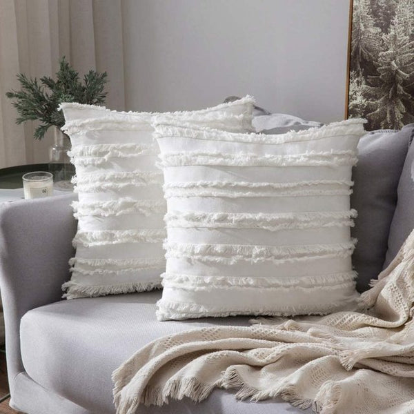 Linen Nordic Cushion Cover - White