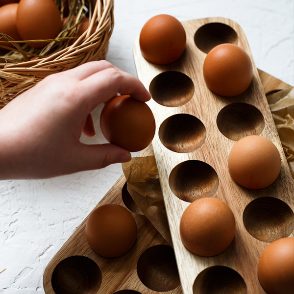 Acacia Wood Egg Tray