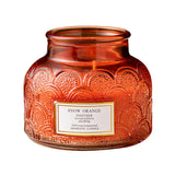 Embossed Glass Scented Soy Wax Candle