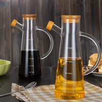 Bamboo Lid & Glass Oil Pourer