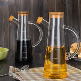 Bamboo Lid & Glass Oil Pourer