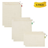 Organic Cotton Mesh Reusable Produce Bags - Multi-Packs