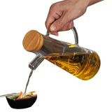 Bamboo Lid & Glass Oil Pourer