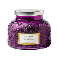 Embossed Glass Scented Soy Wax Candle