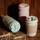 Eco-friendly Wheat Fiber Reusable Coffee Mug - 3 sizes