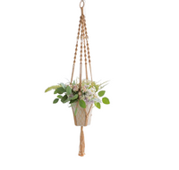 Traditional Beaded Macrame Plant Hanger