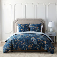 100% Pure Cotton Duvet Cover + Pillowcases - Navy