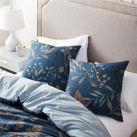 100% Pure Cotton Duvet Cover + Pillowcases - Navy