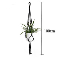 Black with Beads Macrame Plant Hanger