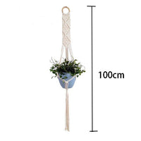 Boho Long Woven Macrame Plant Hanger