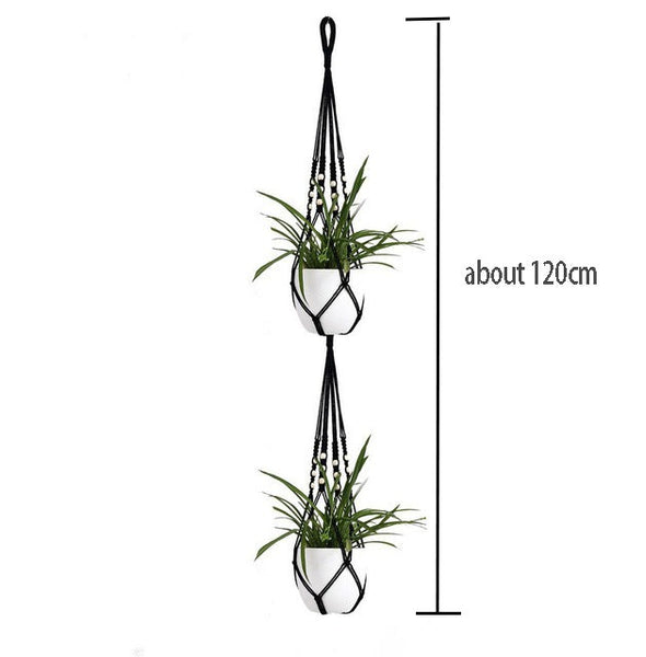 Basic Black Macrame Plant Hanger