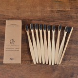 10PCS Natural Bamboo Tooth Brush