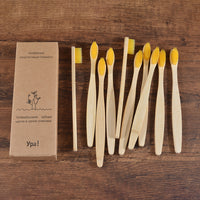 10PCS Natural Bamboo Tooth Brush