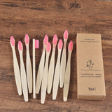 10PCS Natural Bamboo Tooth Brush