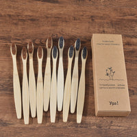 10PCS Natural Bamboo Tooth Brush