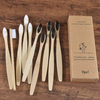 10PCS Natural Bamboo Tooth Brush