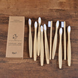 10PCS Natural Bamboo Tooth Brush