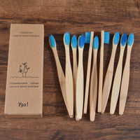 10PCS Natural Bamboo Tooth Brush