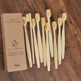 10PCS Natural Bamboo Tooth Brush