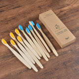 10PCS Natural Bamboo Tooth Brush