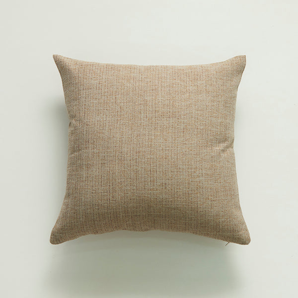 Cotton Hemp Cushion Cover - Brown