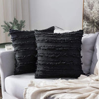 Linen Nordic Cushion Cover - Black