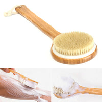 Bamboo Long Handle Body and Back Scrubber