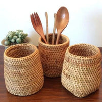 Handmade Rattan Tabletop Baskets