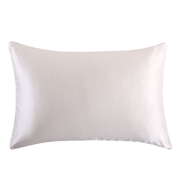 100% Natural Mulberry Silk Pillowcase - White